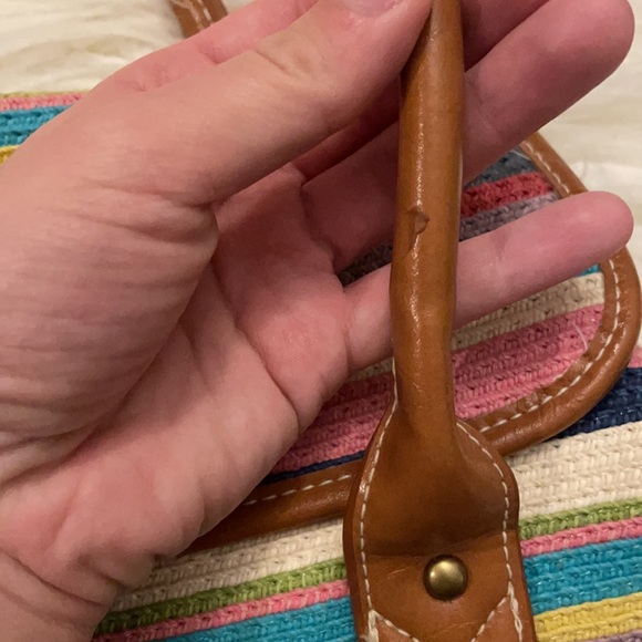 Rainbow 🌈 straw/wicker like unique custom colorful handbag purse shoulder bag - Picture 3 of 11